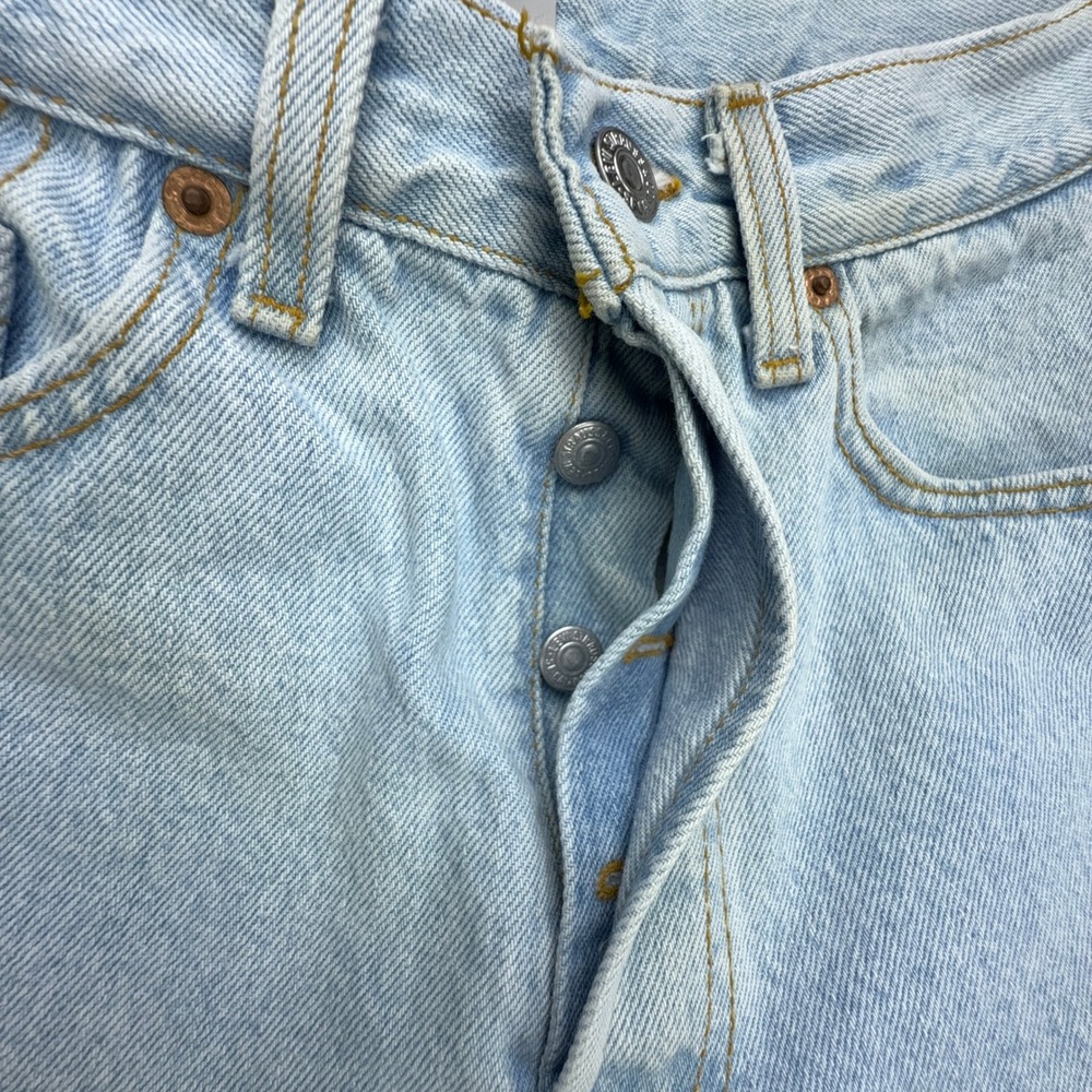 Vintage Levis 501 Mens 28x34 Light Wash Straight Leg Jeans USA NWT NOS READ - Picture 13 of 16